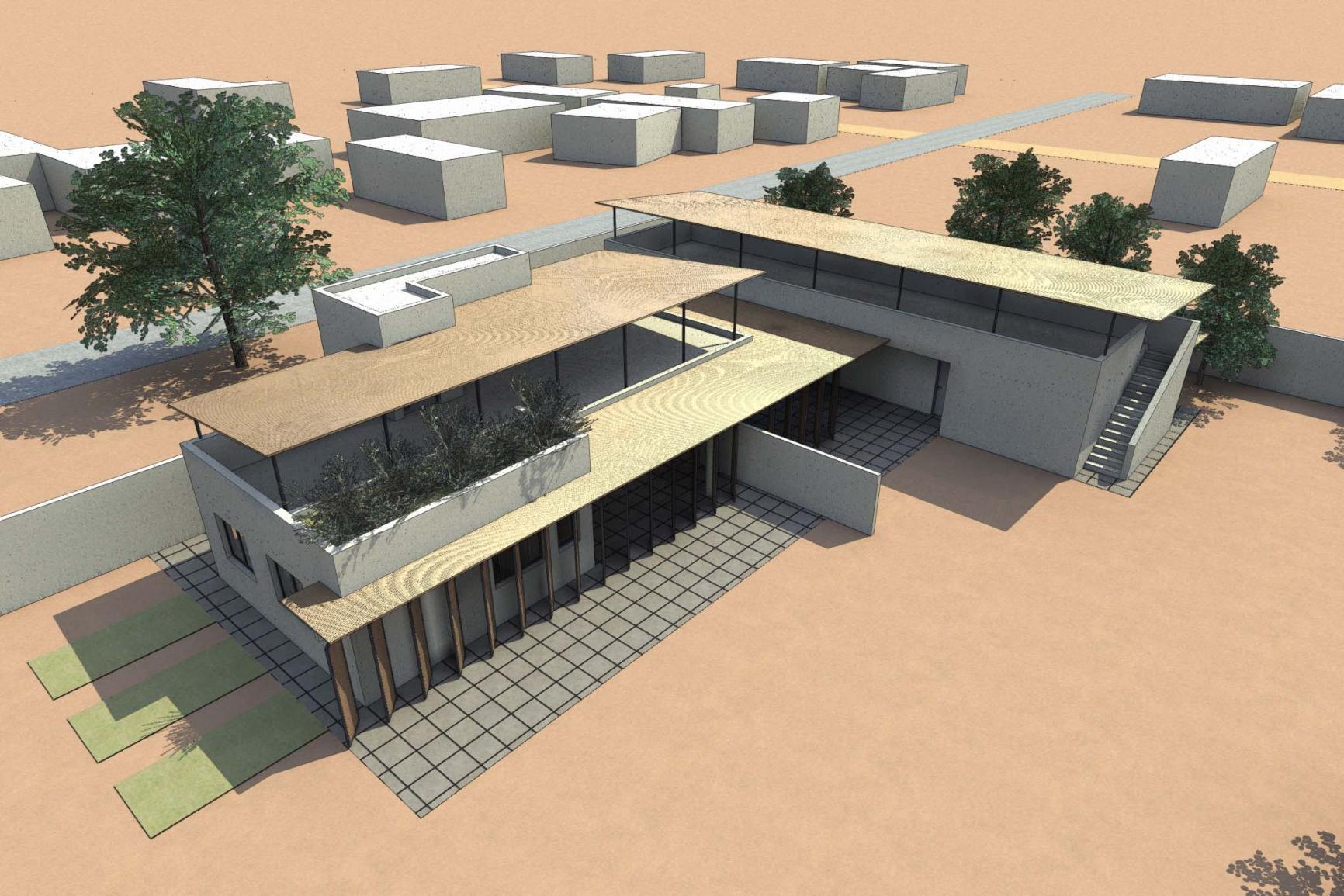 Maison et chambre d'hôtes bioclimatiques à N'diaganiao (Sénégal) — vue 3