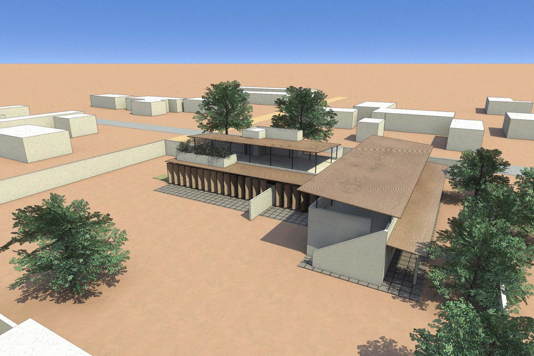 Maison et chambre d'hôtes bioclimatiques à N'diaganiao (Sénégal) — vue 2