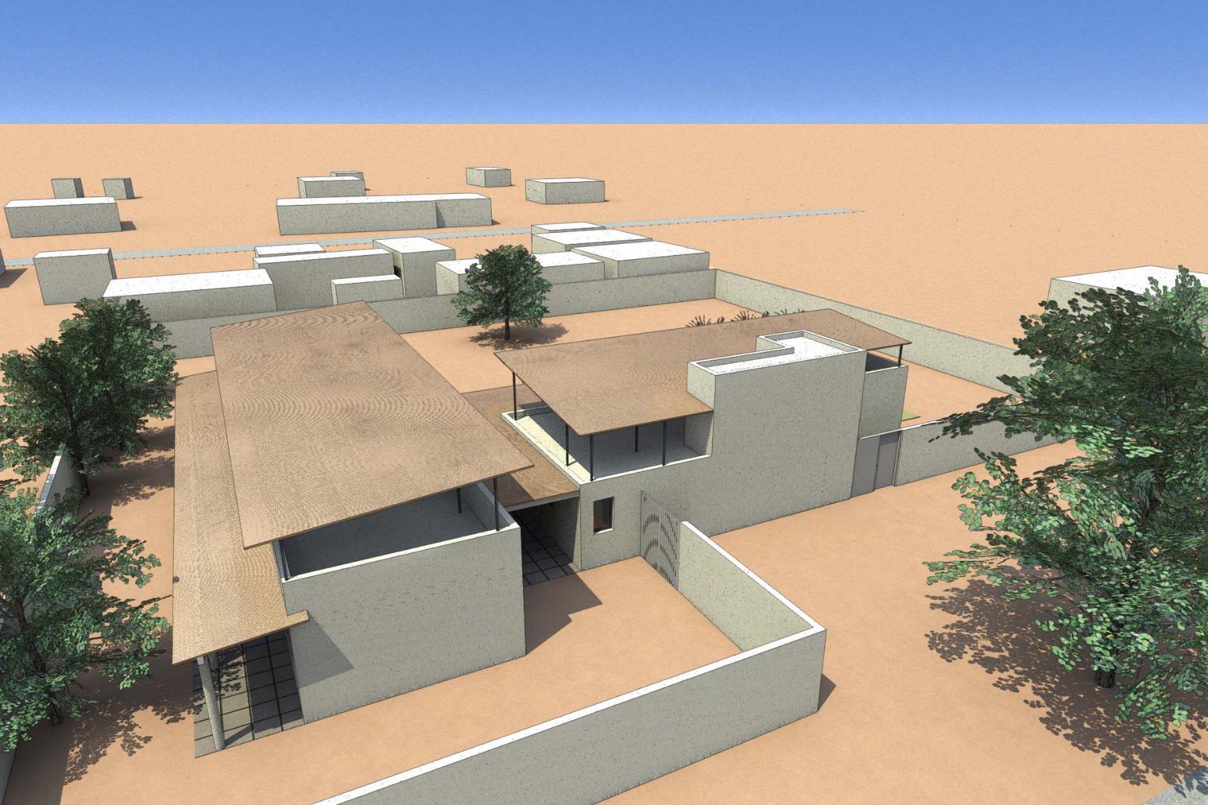 Maison et chambre d'hôtes bioclimatiques à N'diaganiao (Sénégal) — vue 4