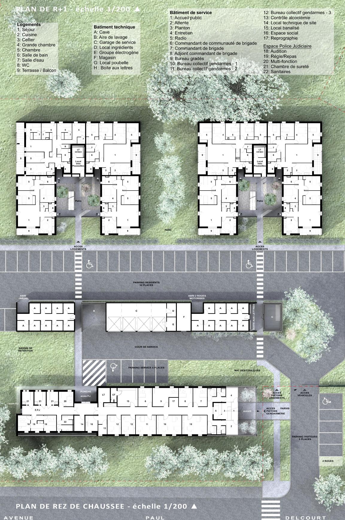 Construction de la caserne de gendarmerie de Mourenx — vue 4