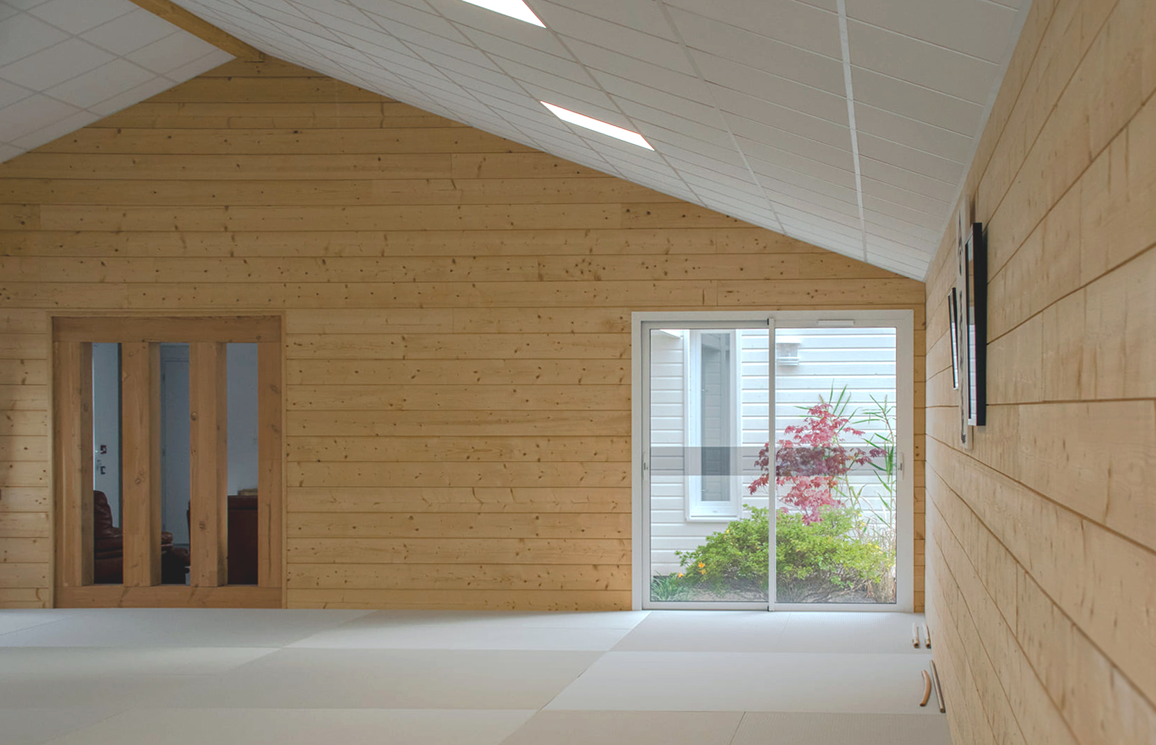 Construction d'un dojo ossature bois à Boucau — vue 1