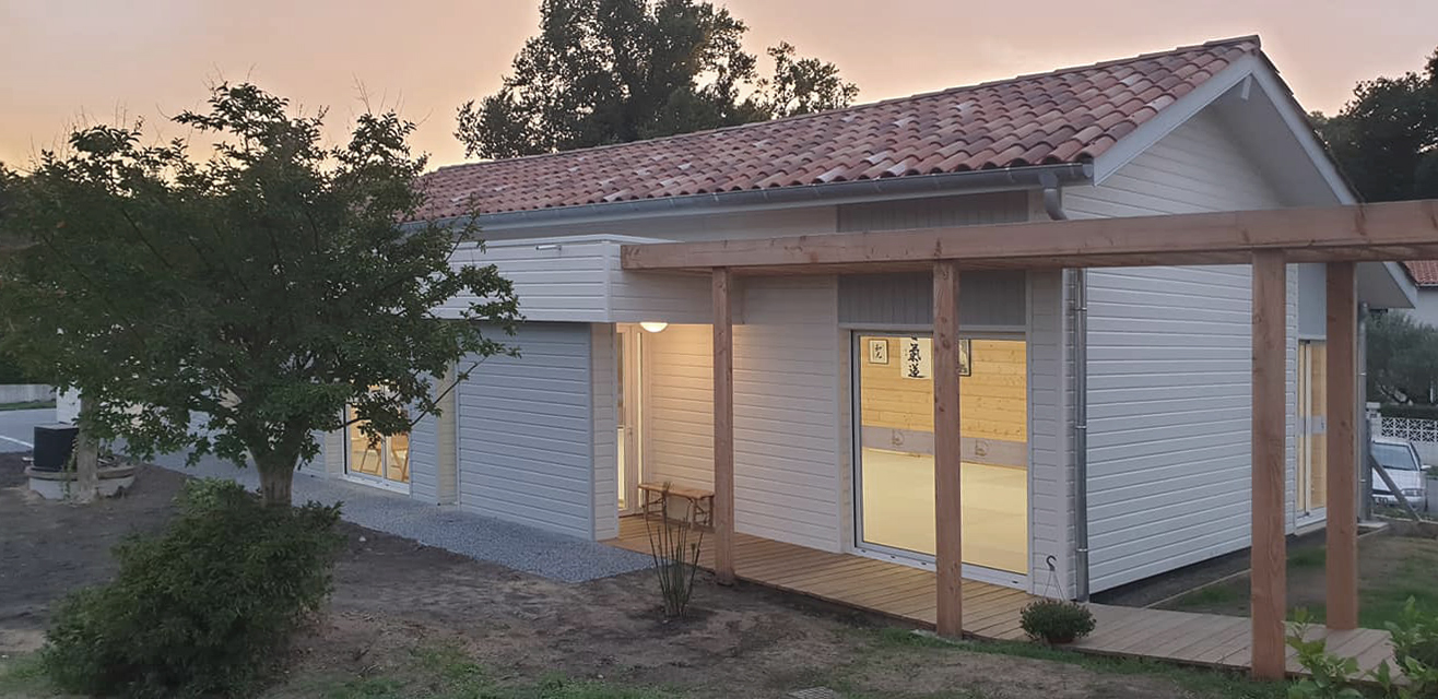 Construction d'un dojo ossature bois à Boucau — vue 6