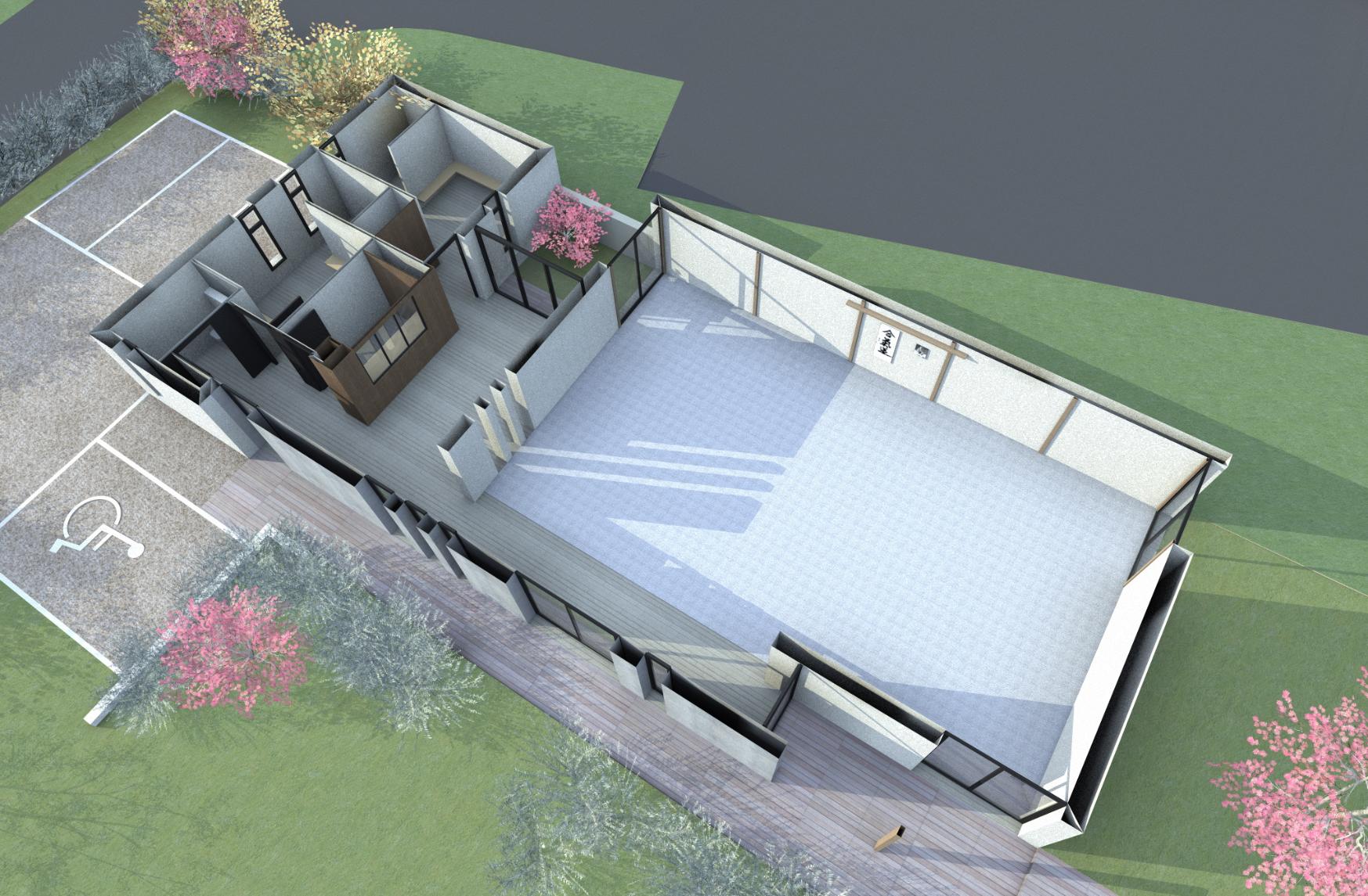 Construction d'un dojo ossature bois à Boucau — vue 9