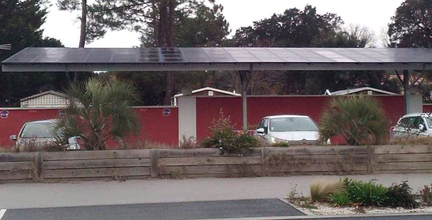 Implantation de panneaux et d'ombrières photovoltaïques - Camping Sylvamar - Labenne