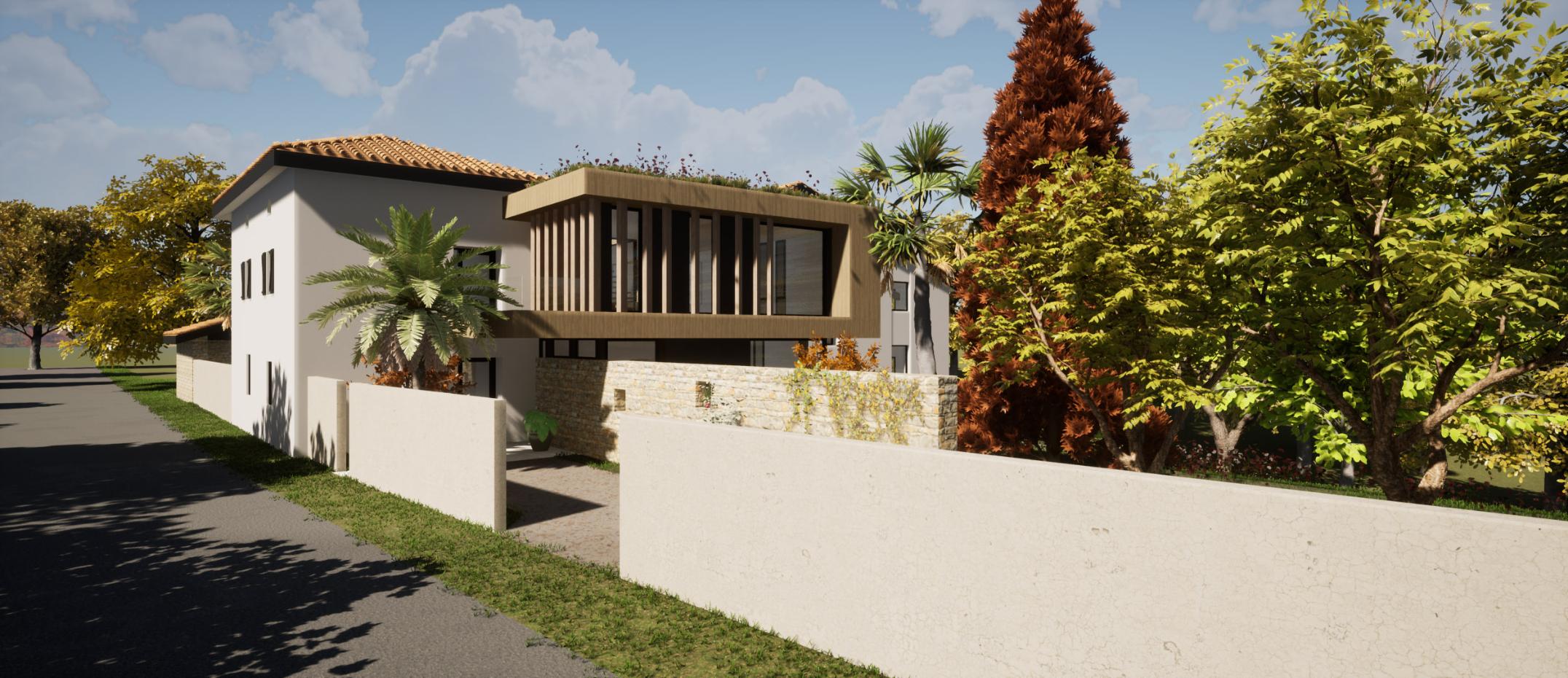 Réhabilitation et surélévation d'une ferme à Saint Martin de Seignanx — vue 2